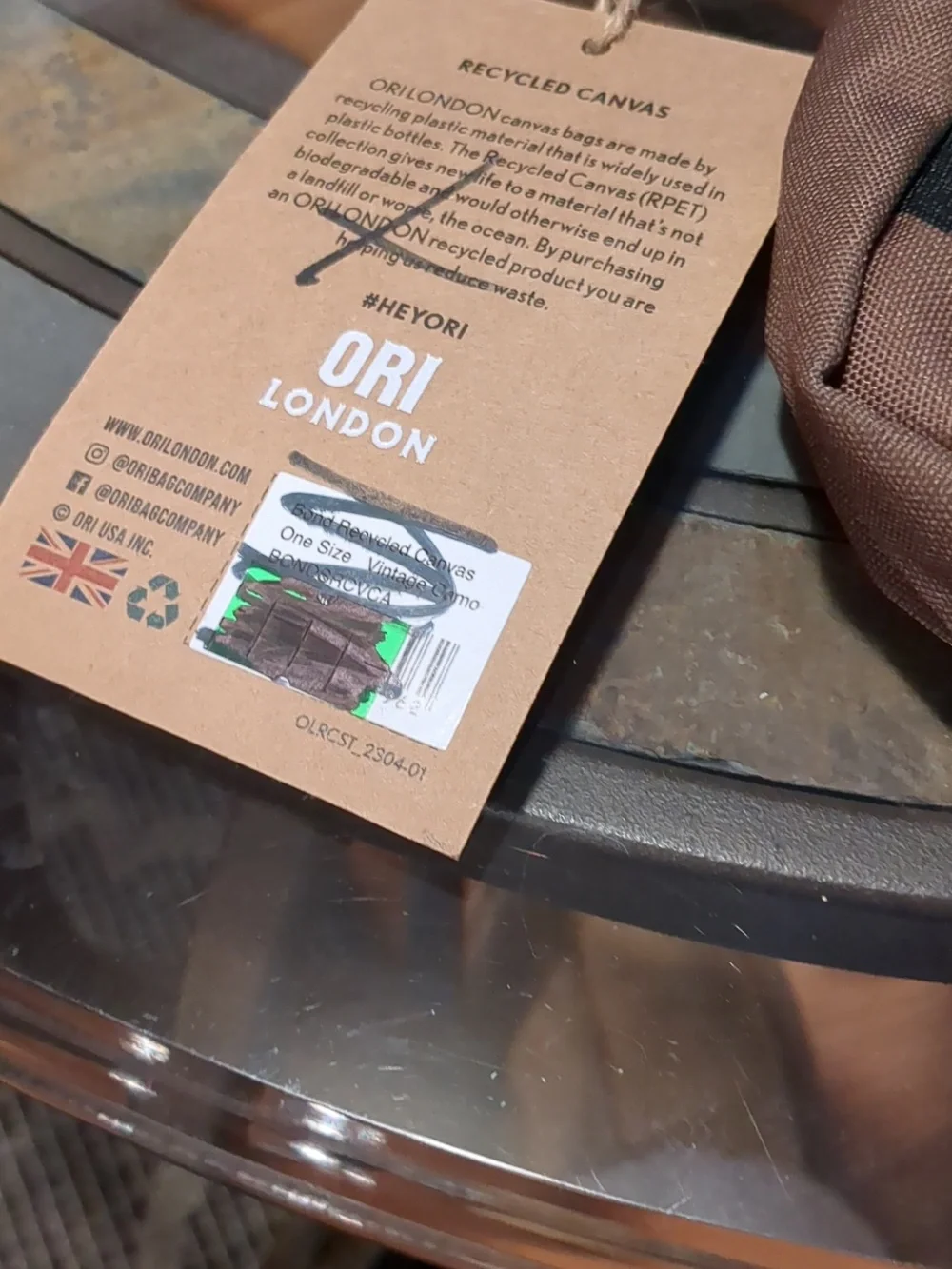 ORI LONDON Bond Pocket Crossbody Bag in Vintage Camo - Picture 9 of 12